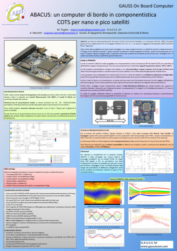 Explanatory poster of the GAUSS onboard computer Abacus