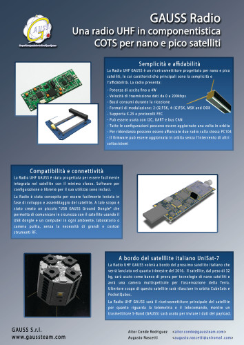 Explanatory poster of the GAUSS Radio A.I.T.O.R.