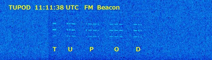 TuPOD Beacon received by JA0CAW