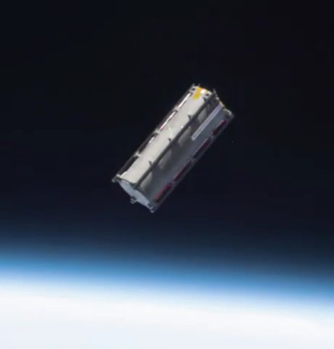 TuPOD released in Space photographed by the ISS astronauts - Photo Credits ESA