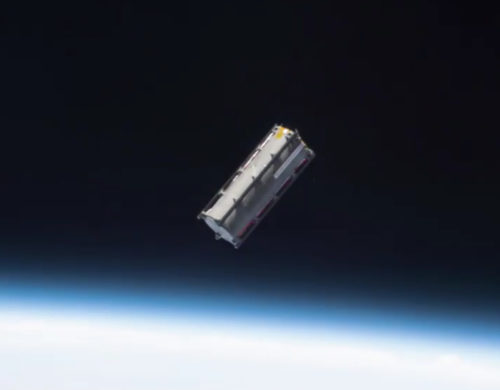 TuPod once released in Space - Photo Credits Thomas Pesques/ISS